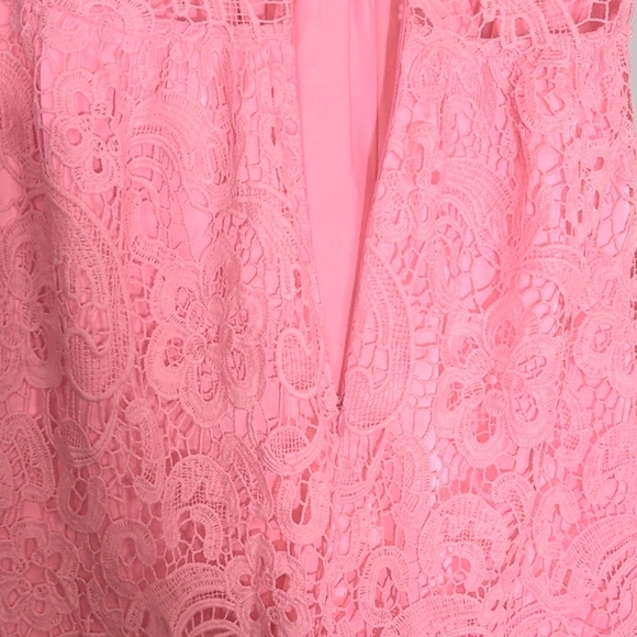 Yumi Kim Summer Heartbeat Orchid Pink Lace Crochet Sleeveless High Low V Neck - Picture 9 of 15